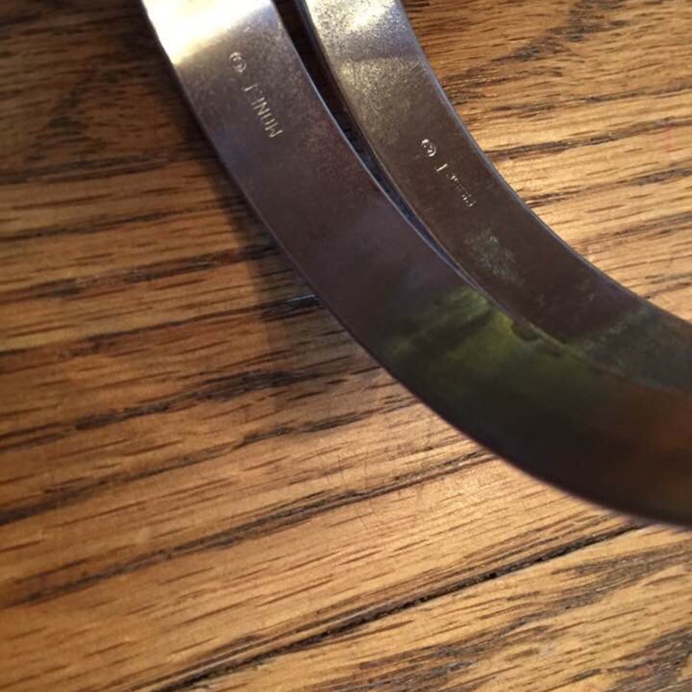 Monet Silver Tone Bangle Bracelets - image 3